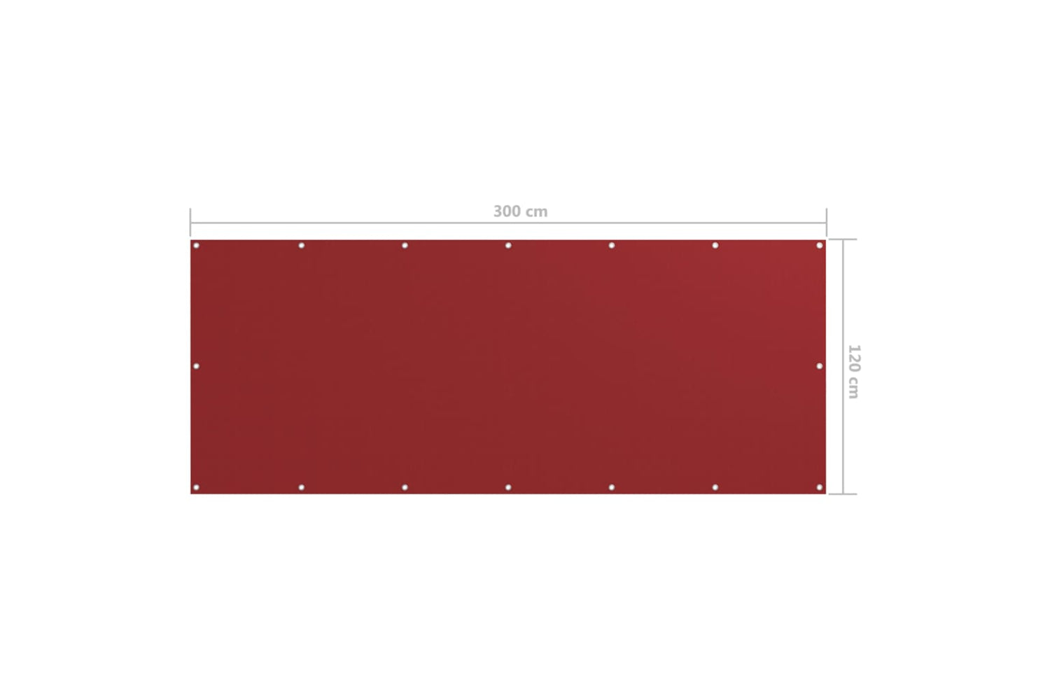 vidaXL 135040 Balcony Screen Red 120x300cm Oxford Fabric-5