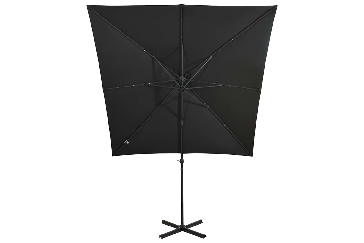 Vidaxl 312324 Cantilever Umbrella With Pole And Led Lights Black 250 Cm-5