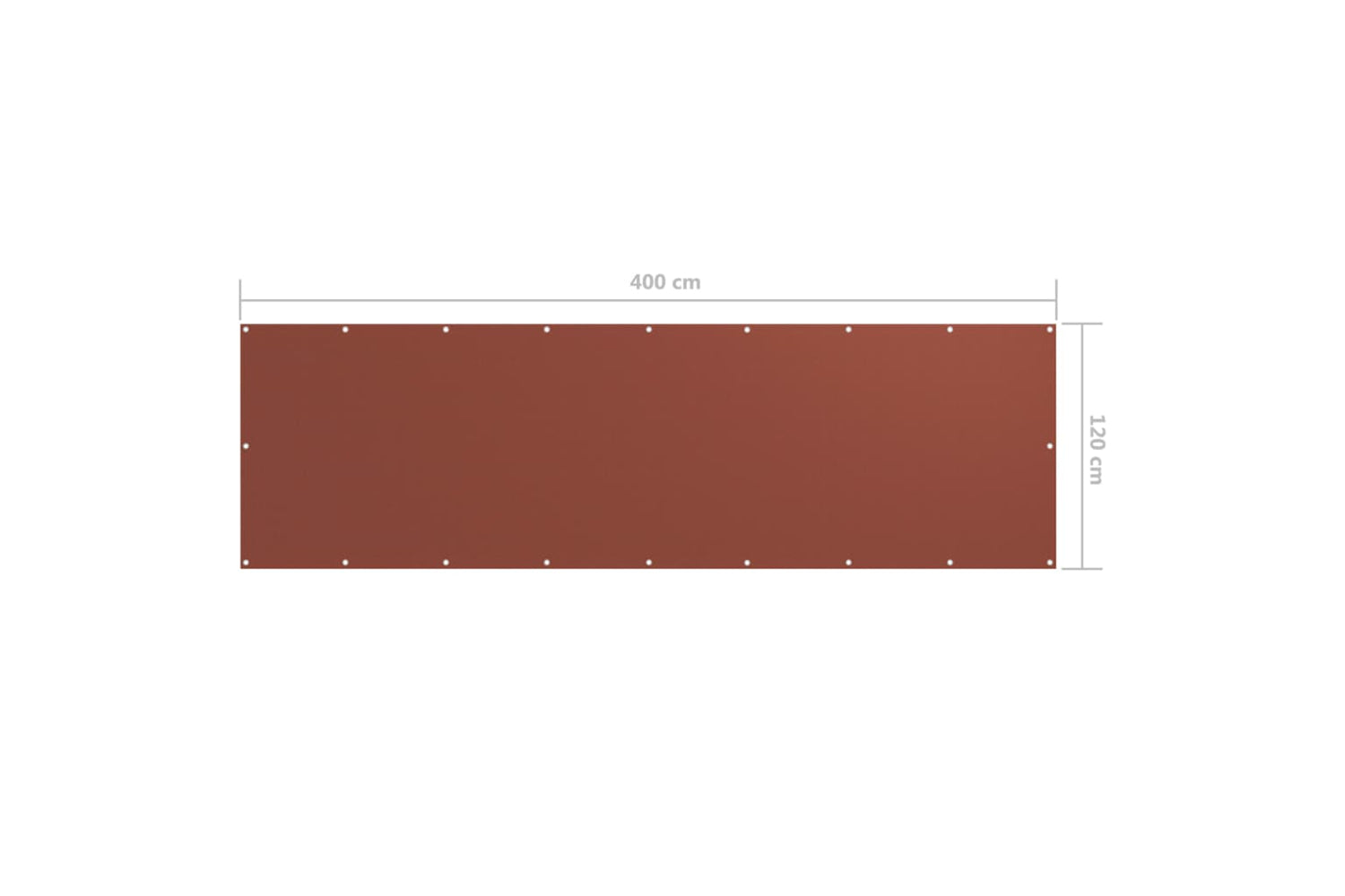 vidaXL 134981 Balcony Screen Terracotta 120x400cm Oxford Fabric-5