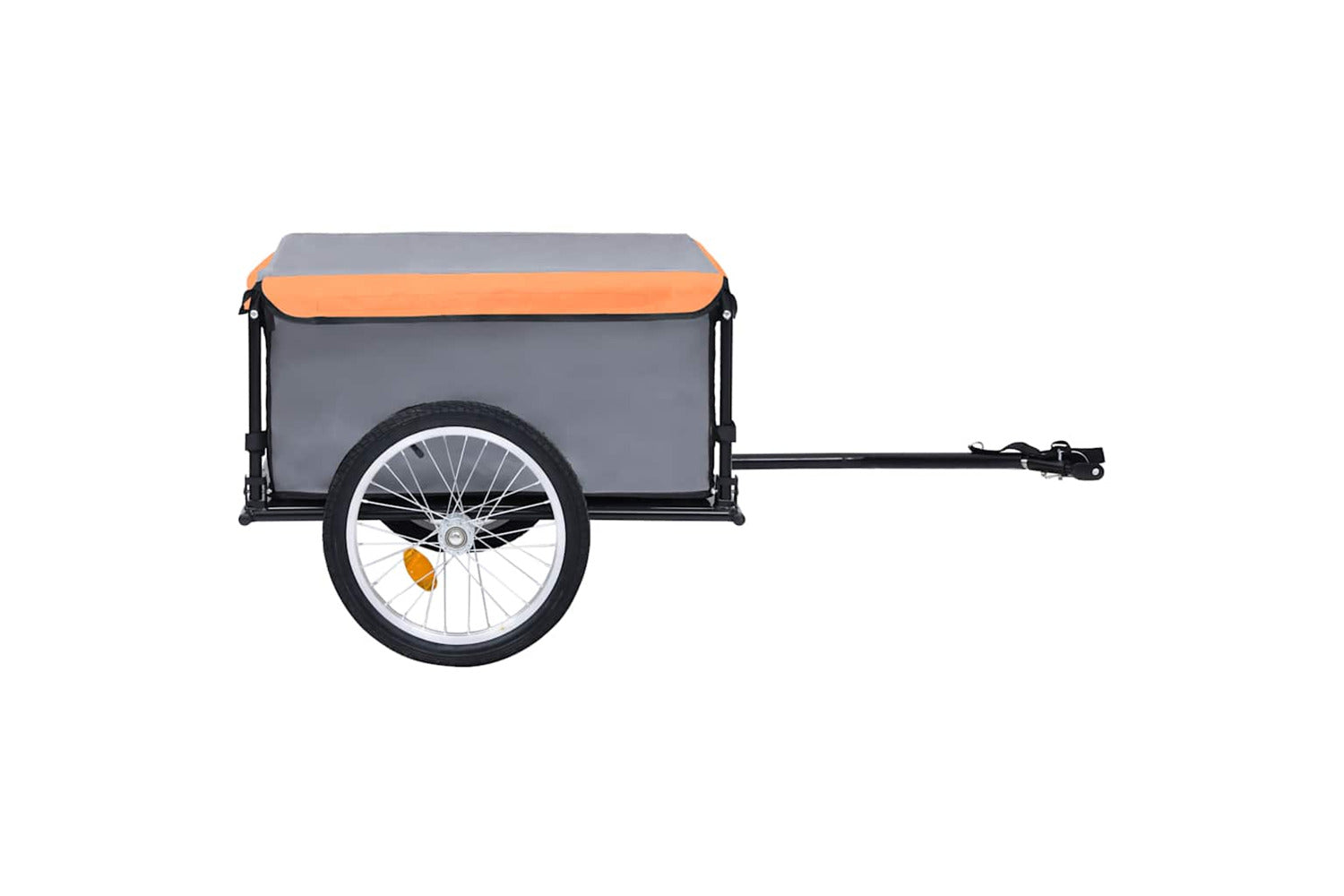 Vidaxl Bike Trailer Grey And Orange 65 Kg-3