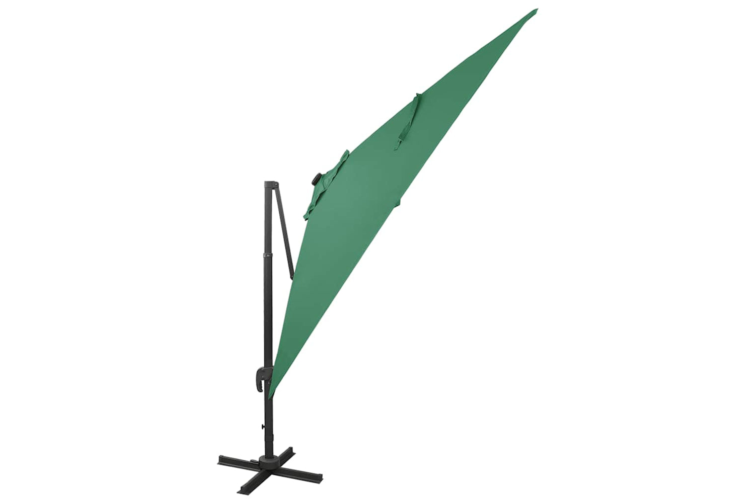 Vidaxl Cantilever Umbrella With Pole And Led Lights Green 300 Cm-2