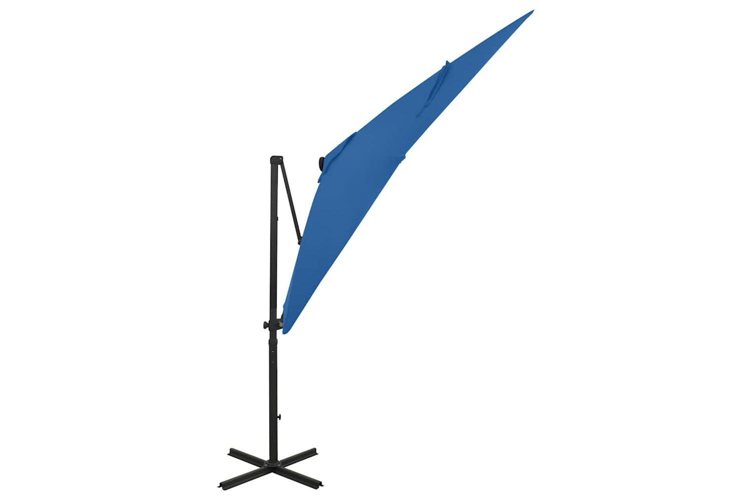 Vidaxl 312325 Cantilever Umbrella With Pole And Led Lights Azure Blue 250 Cm-2