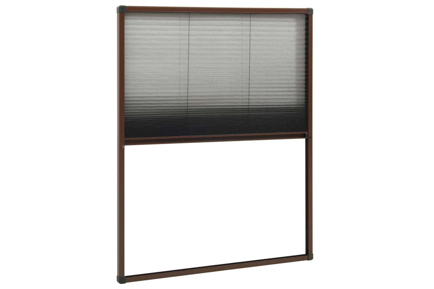 vidaXL 148654 Plisse Insect Screen For Windows Aluminium Brown 80x100cm-3