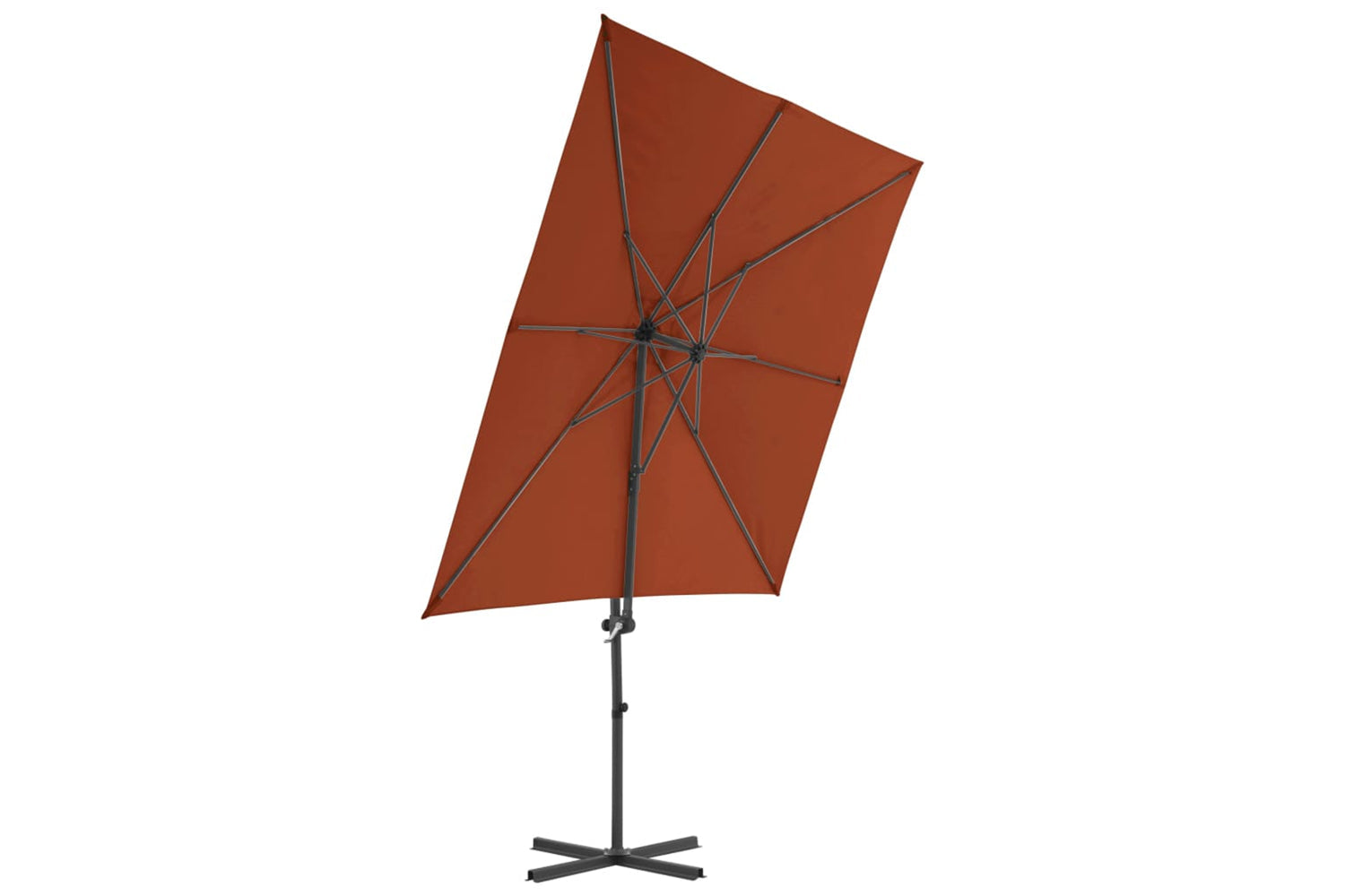 vidaXL 312309 Cantilever Umbrella With Steel Pole Terracotta 250x250cm-3