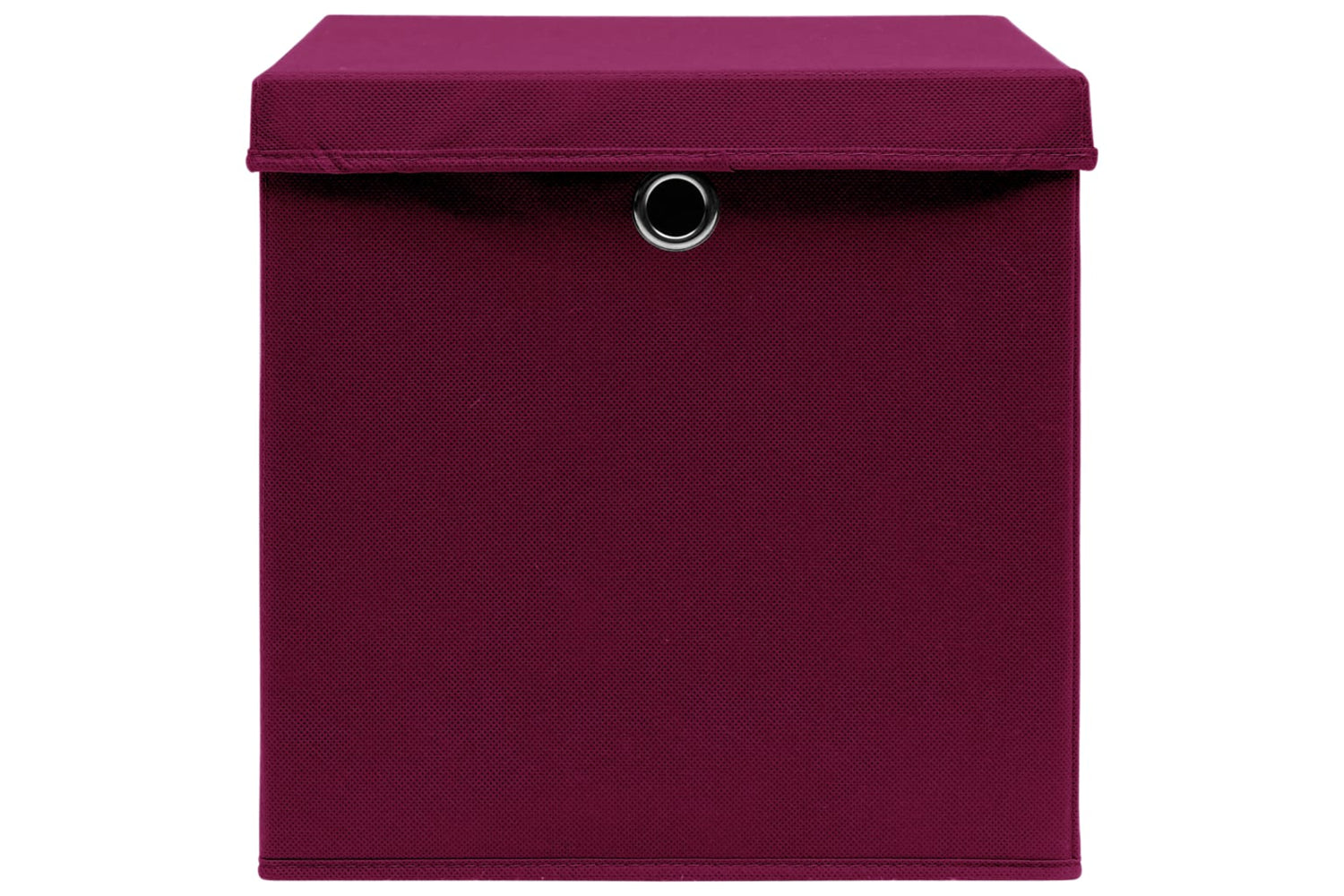 Vidaxl 288344 Storage Boxes With Lids 10 Pcs Dark Red 32x32x32 Cm Fabric-4
