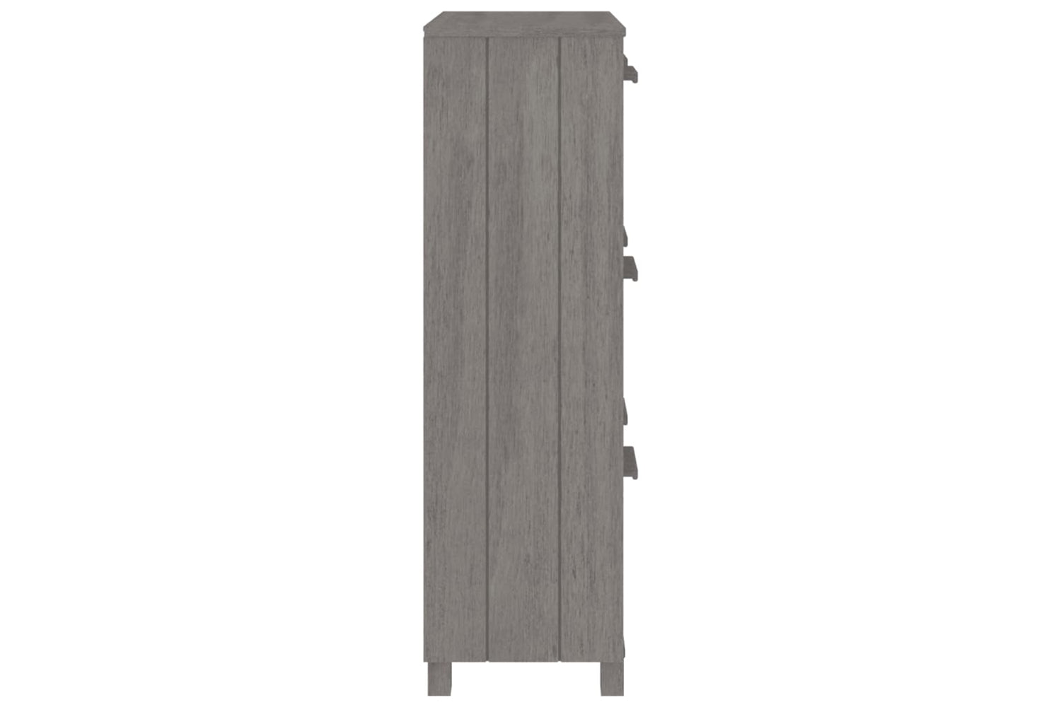 vidaXL Shoe Cabinet Hamar Light Grey 59.5x35x117cm Solid Wood Pine-4