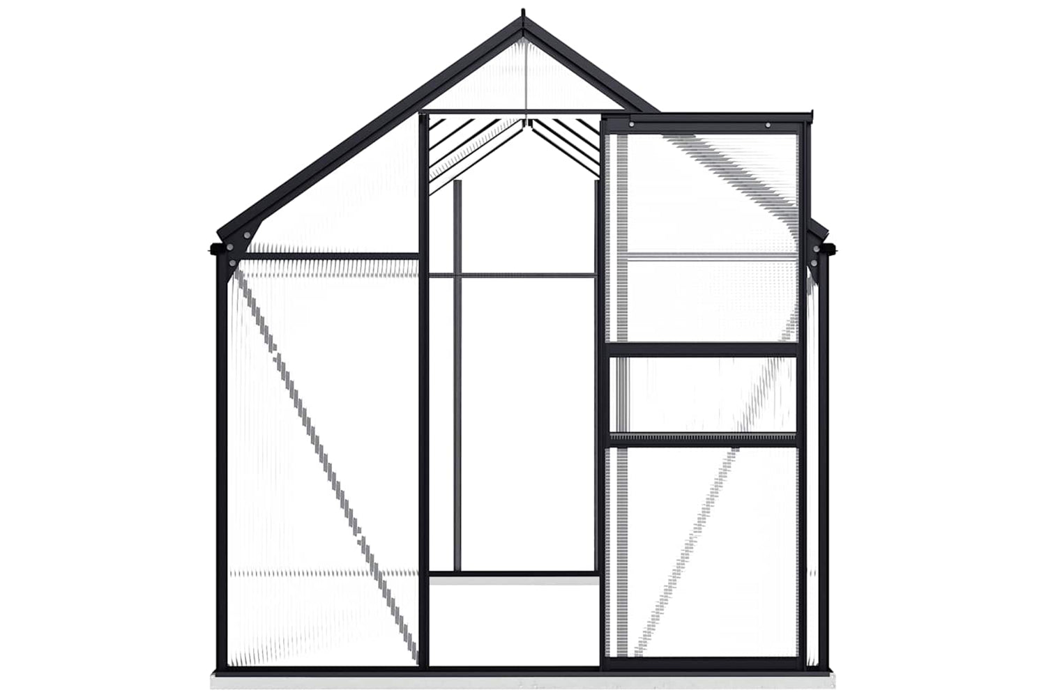 Vidaxl 48217 Greenhouse With Base Frame Anthracite Aluminium 5.89 Mâ²-3