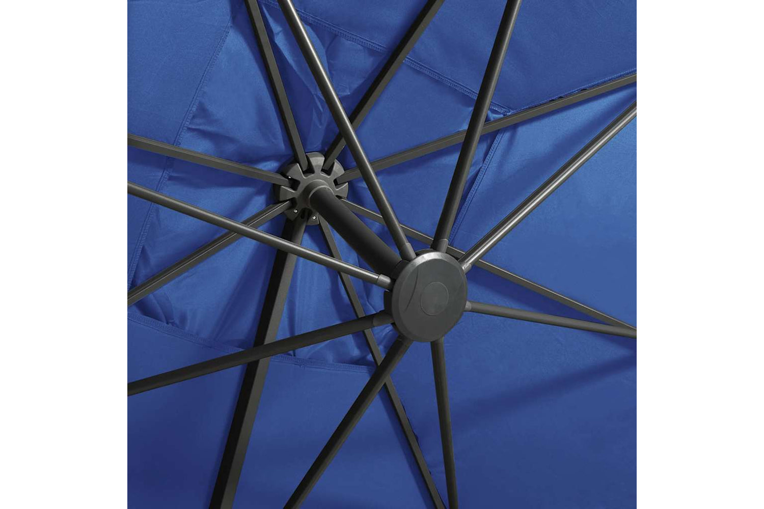 Vidaxl Cantilever Umbrella With Pole And Led Lights Azure Blue 300 Cm-9