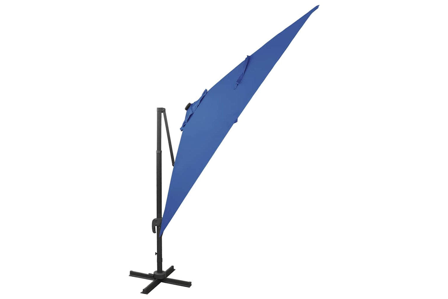 Vidaxl Cantilever Umbrella With Pole And Led Lights Azure Blue 300 Cm-2