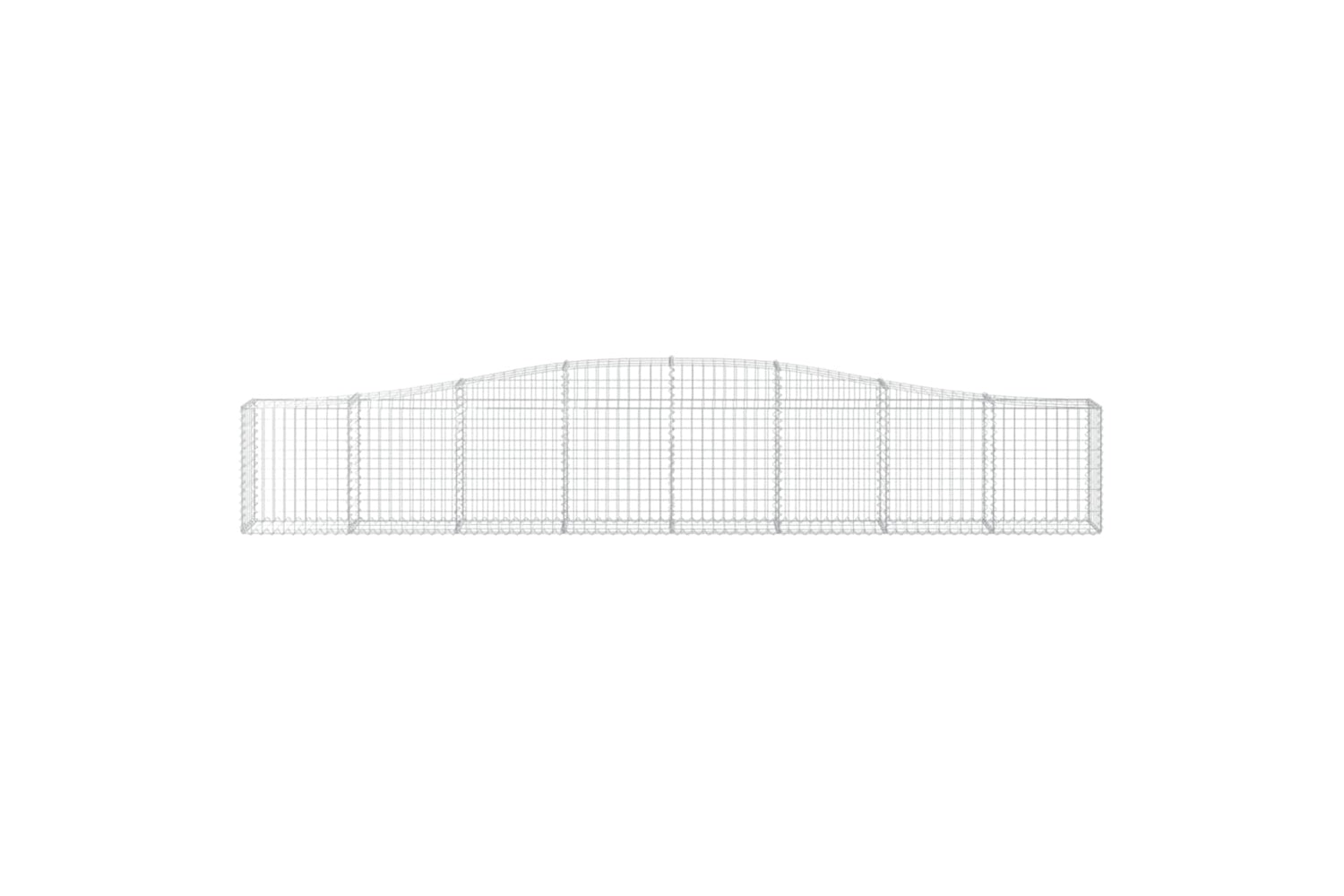 vidaXL 3145802 Arched Gabion Baskets 4 Pcs 400x30x60/80cm Galvanised Iron-3