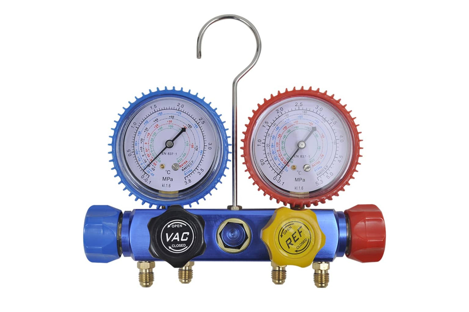 Vidaxl 141657 4-way Manifold Gauge Set In Tool Kit-9