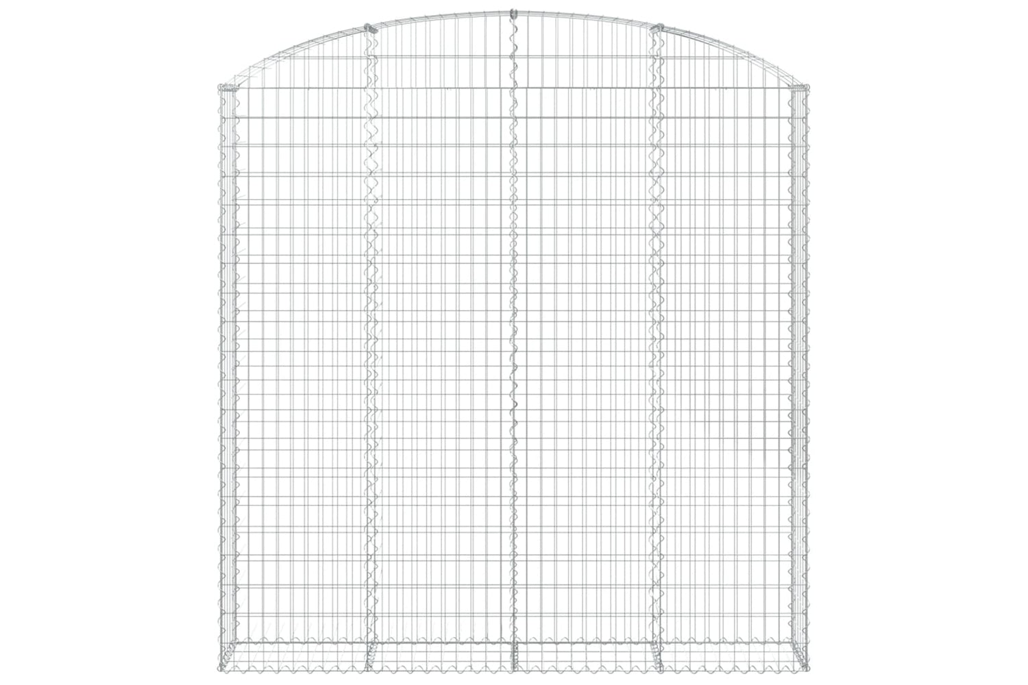 vidaXL 153470 Arched Gabion Basket 200x30x200/220cm Galvanised Iron-2