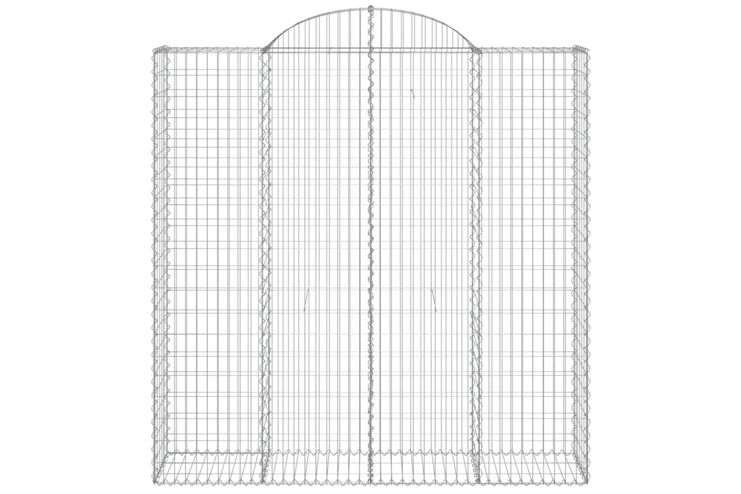 vidaXL 153500 Arched Gabion Basket 200x50x200/220cm Galvanised Iron-2