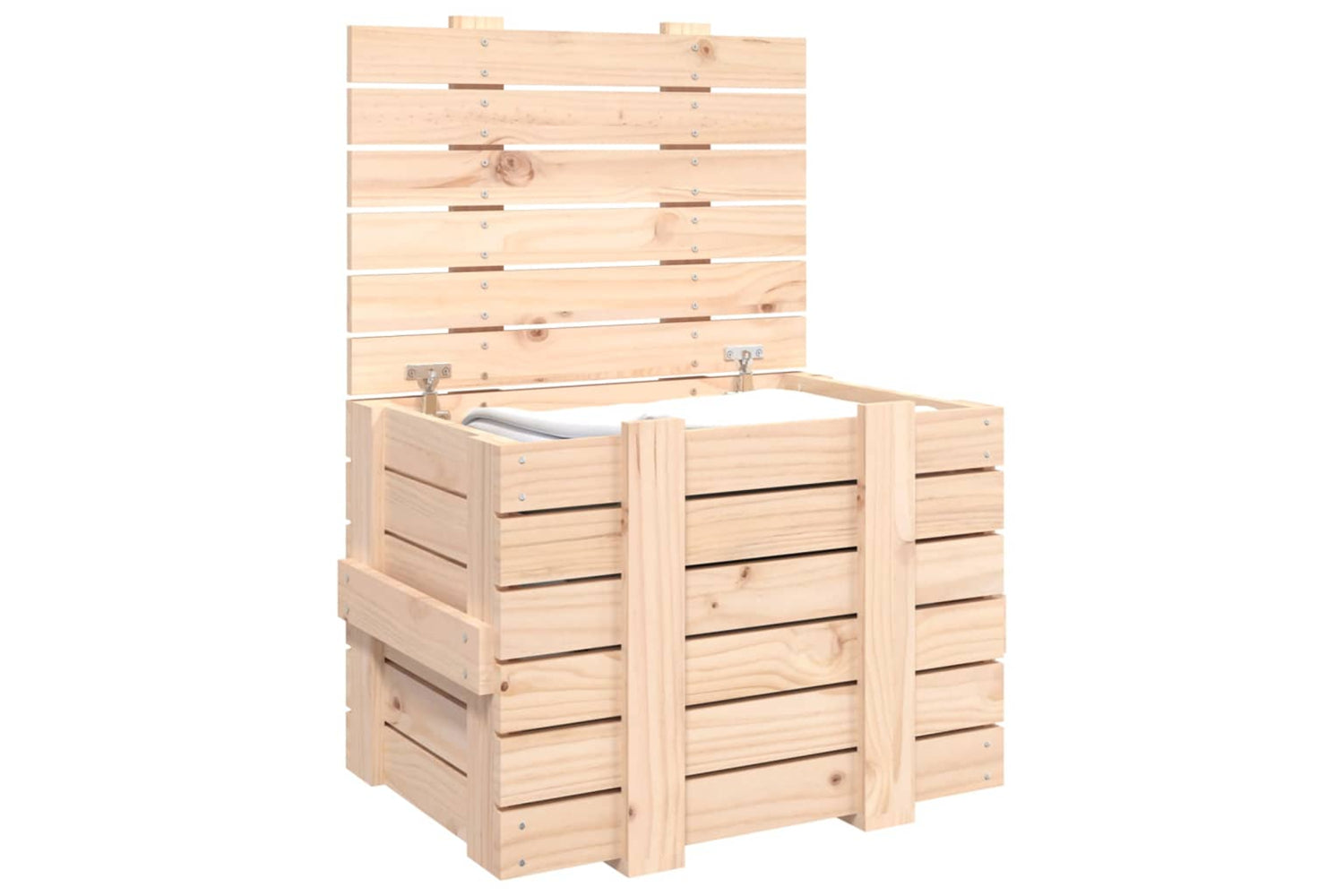 vidaXL 824993 Storage Box 58x40.5x42cm Solid Wood Pine-4