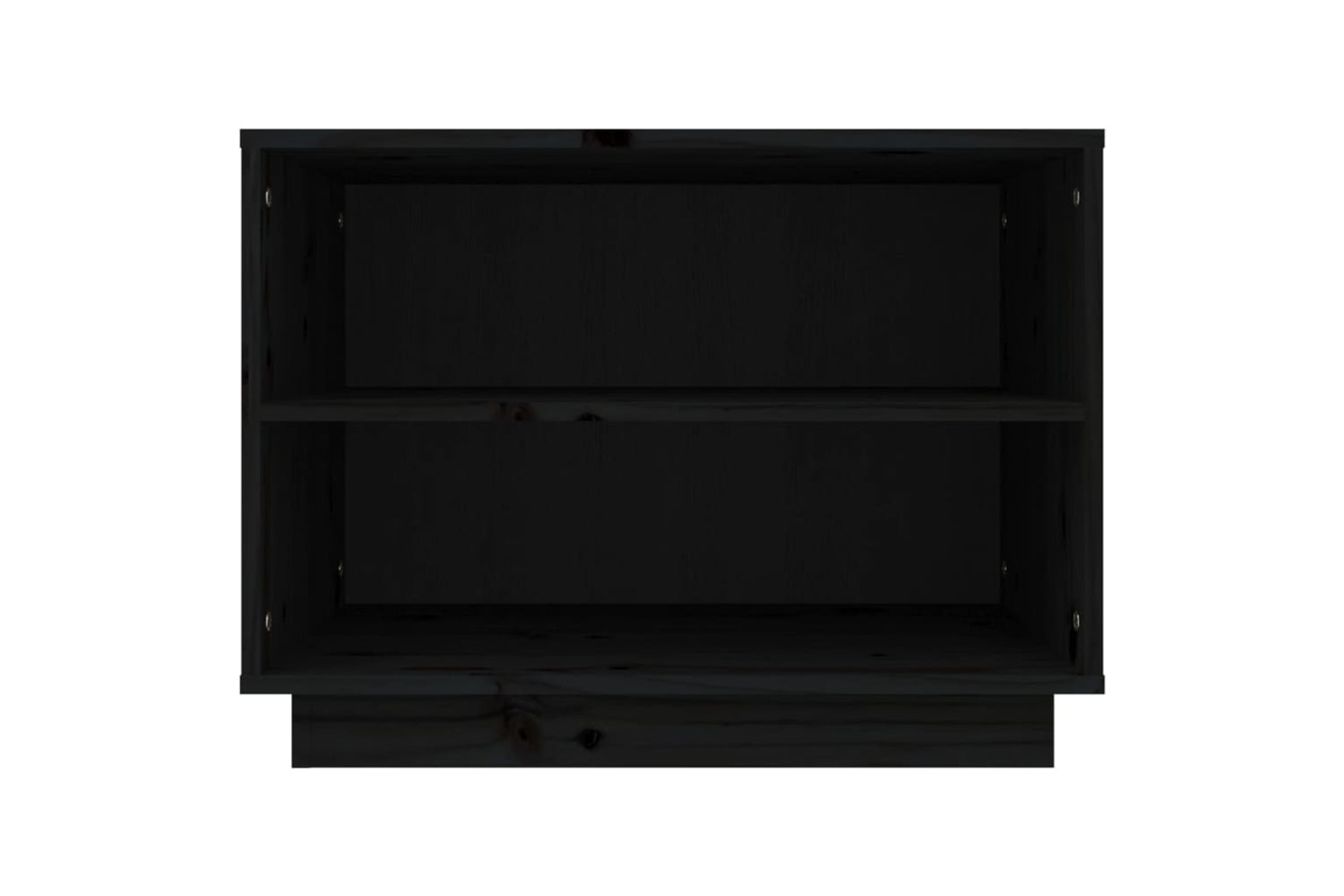 vidaXL 813549 Shoe Cabinet Black 60x34x45cm Solid Wood Pine-4