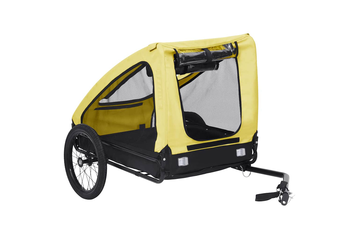 Vidaxl Pet Bike Trailer Yellow And Black-2