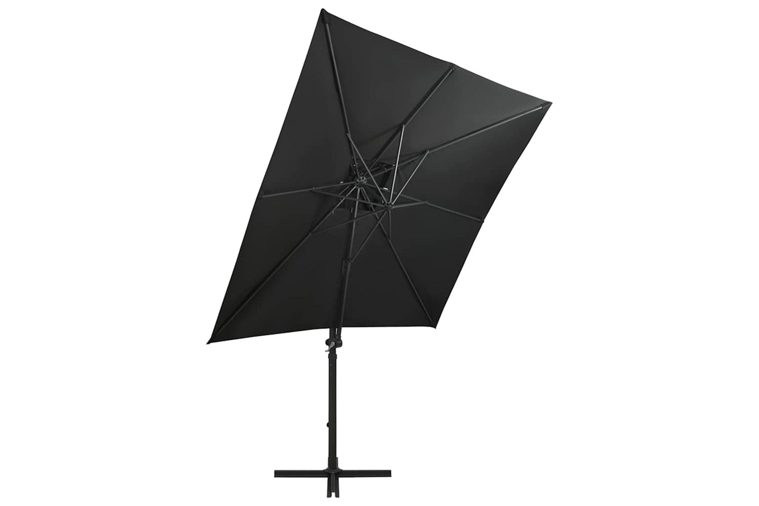 Vidaxl 312324 Cantilever Umbrella With Pole And Led Lights Black 250 Cm-4