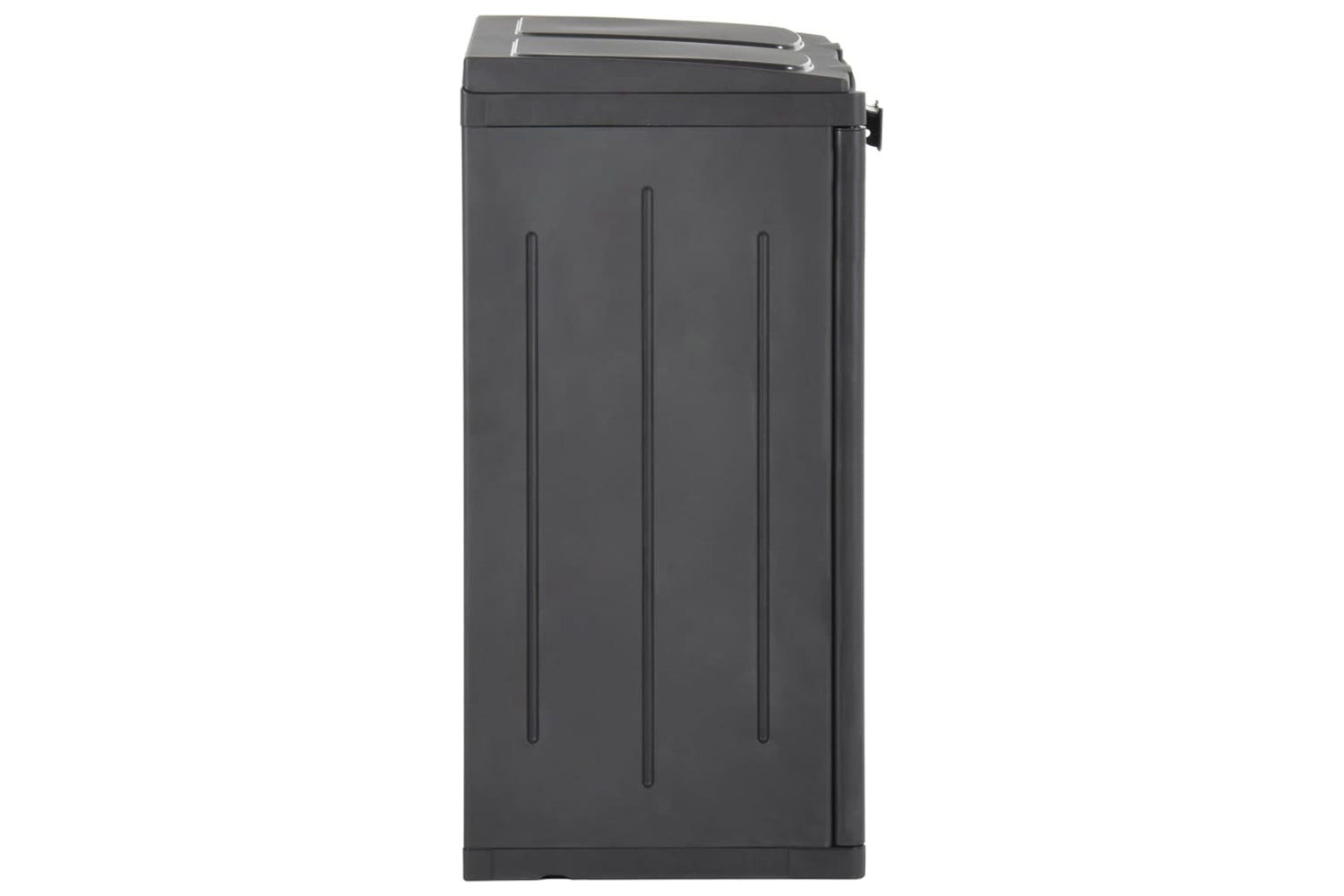 vidaXL 151224 Trash Bin With 2 Doors Black 65x45x88cm Pp-3