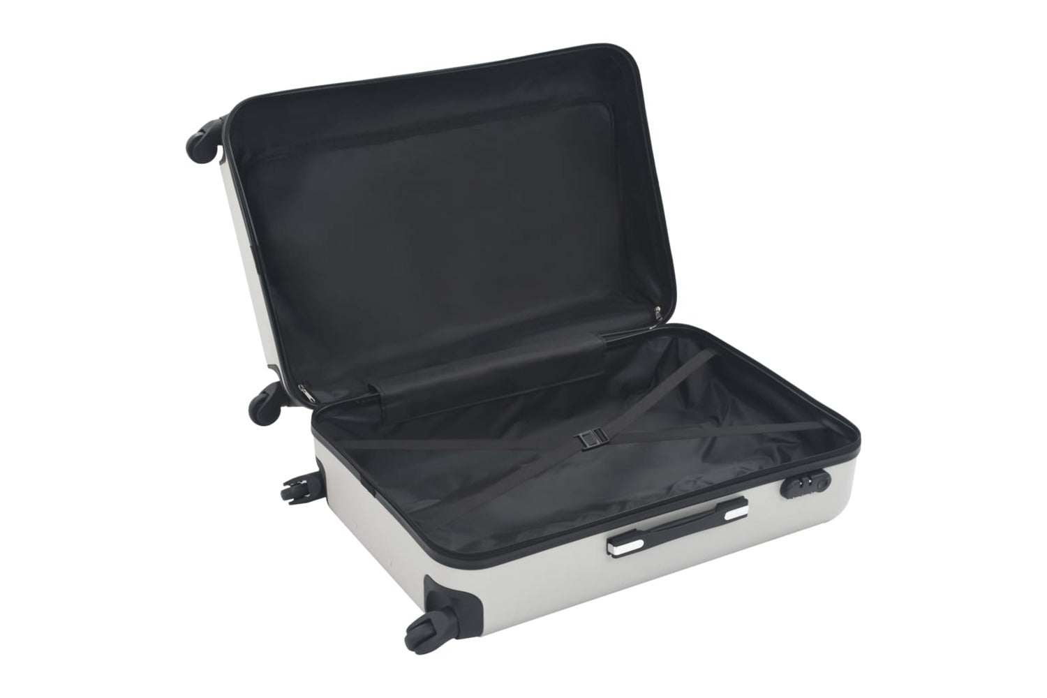 Vidaxl 91887 Hardcase Trolley Set 3 Pcs Bright Silver Abs-6