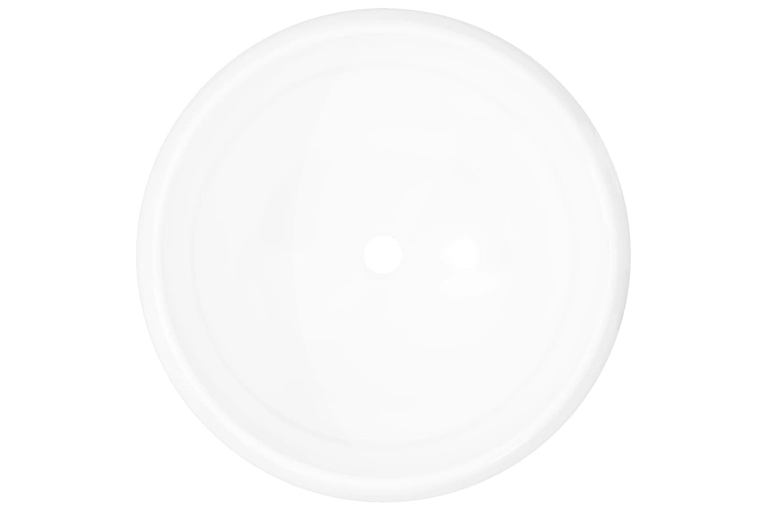 vidaXL 142340 Basin Round Ceramic White 40x15cm-2
