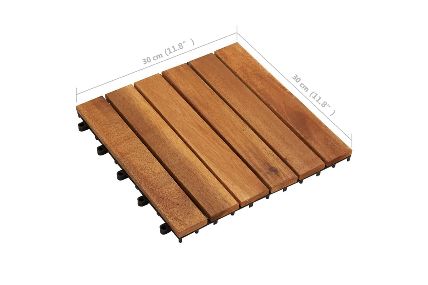 vidaXL 41584 10 Pcs Acacia Decking Tiles 30 X 30cm Vertical-7