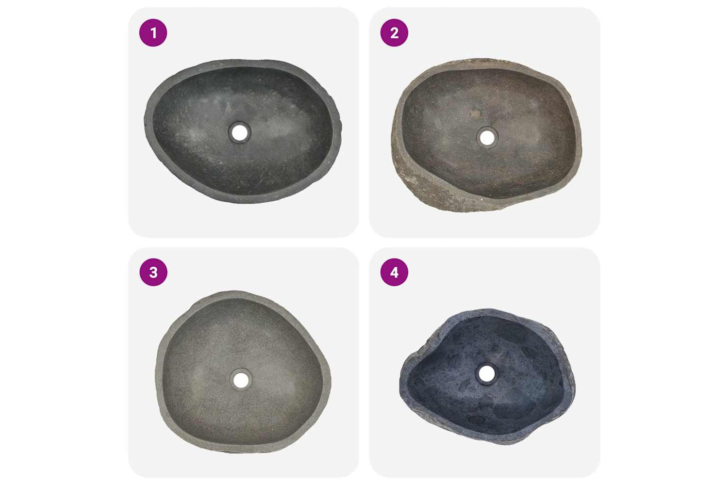 Vidaxl Basin River Stone Oval (45-53)x(34-41) Cm-4