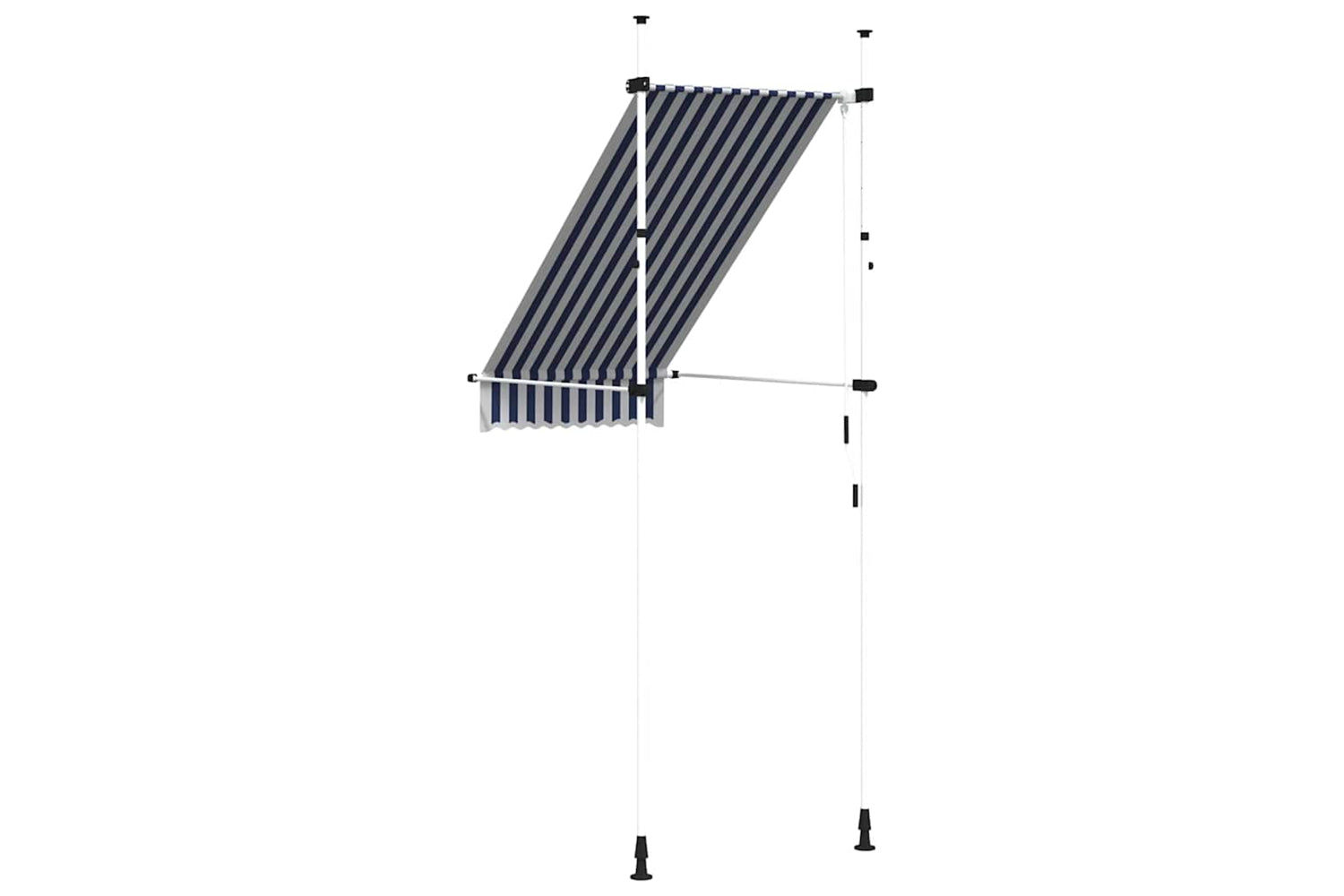 vidaXL 145829 Manual Retractable Awning 100cm Blue And White Stripes-4