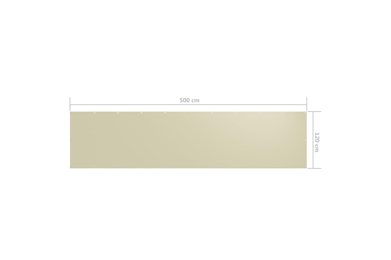 vidaXL 134958 Balcony Screen Cream 120x500cm Oxford Fabric-5
