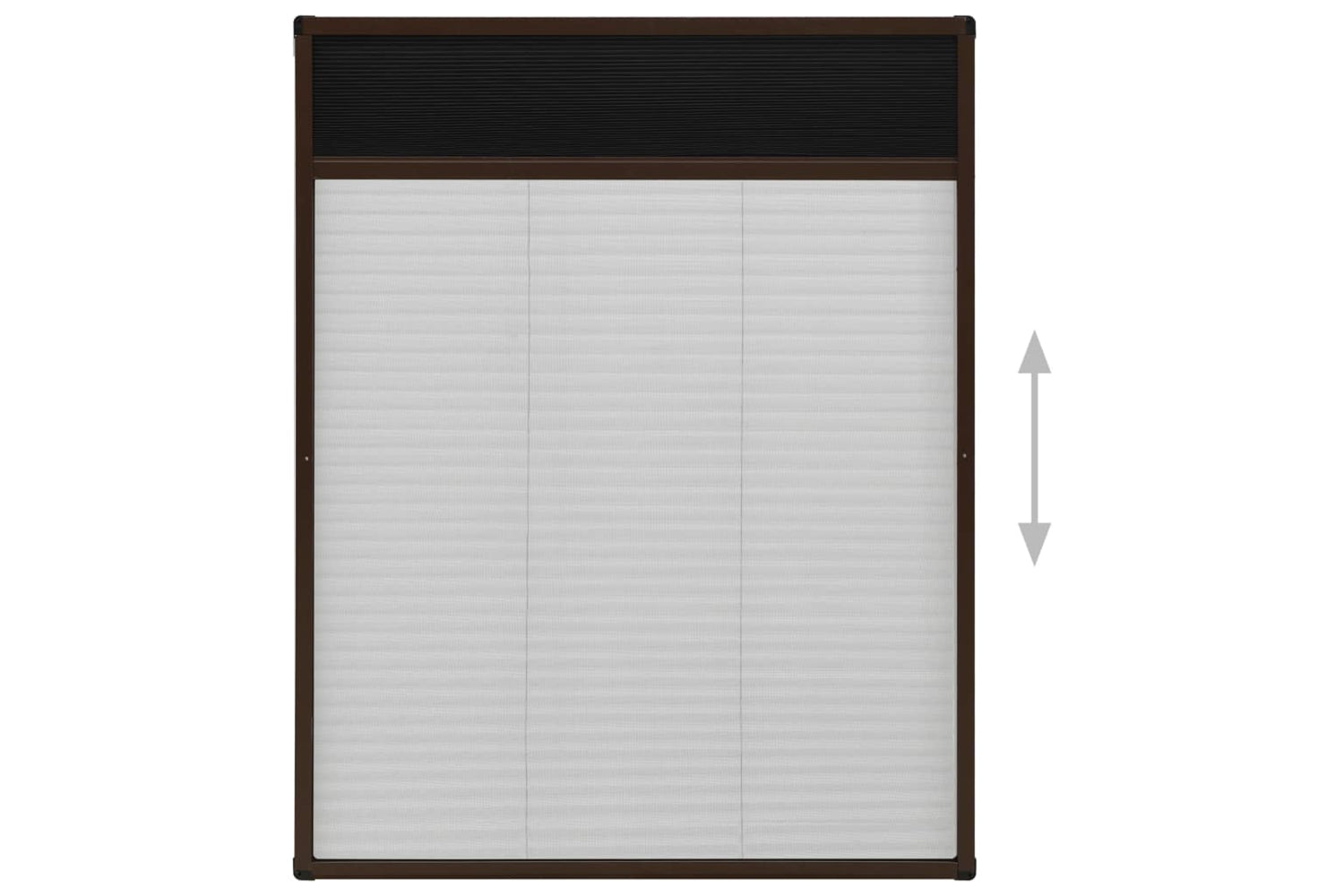 vidaXL 148654 Plisse Insect Screen For Windows Aluminium Brown 80x100cm-4