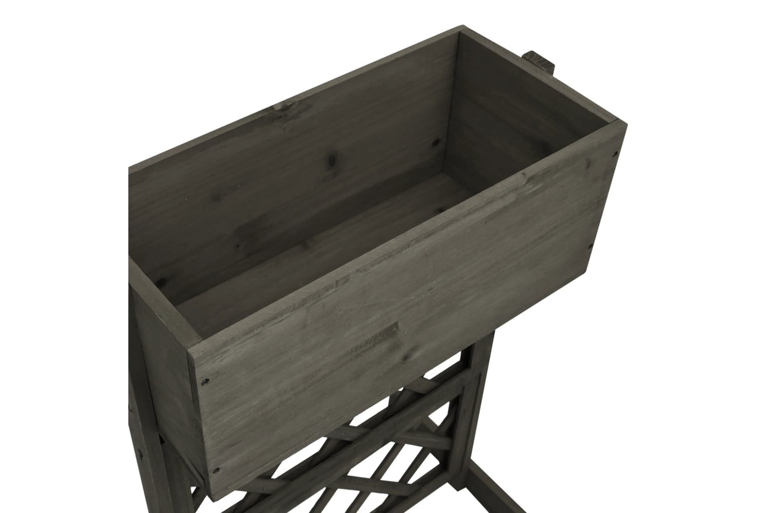 vidaXL 314839 Garden Trellis Planter Grey 45x30x74cm Solid Firwood-4