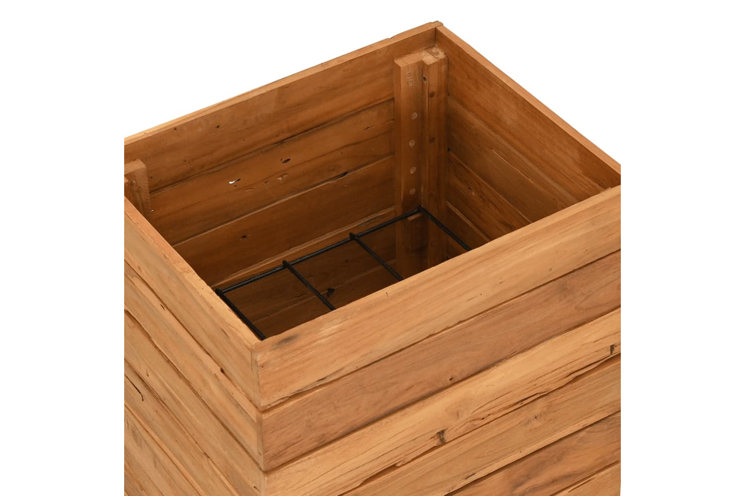 vidaXL Raised Bed 50x40x72cm Recycled Teak Wood And Steel-5