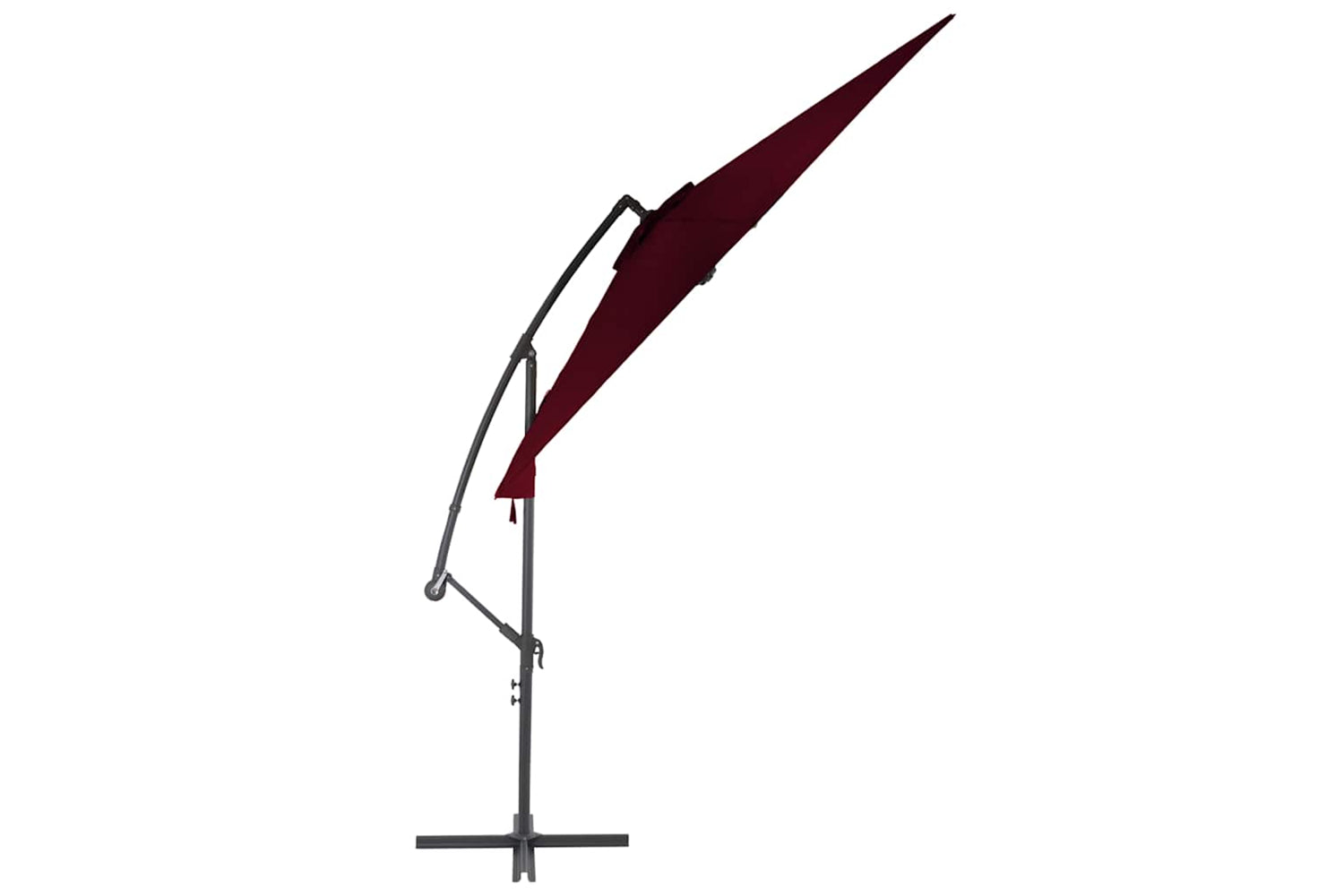 vidaXL 313754 Cantilever Umbrella With Aluminium Pole Bordeaux Red 300cm-3