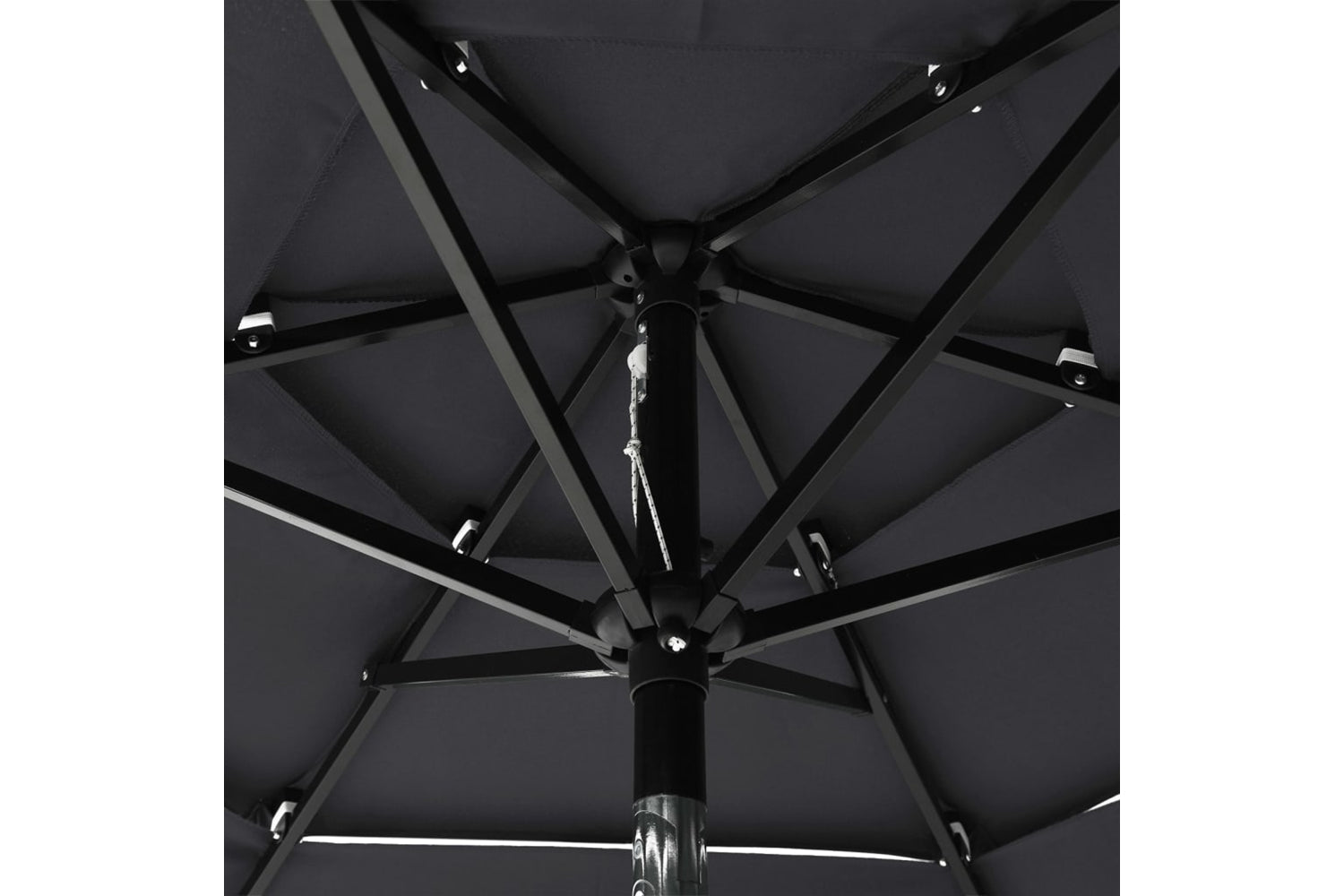 Vidaxl 313854 3-tier Parasol With Aluminium Pole Anthracite 2 M-5