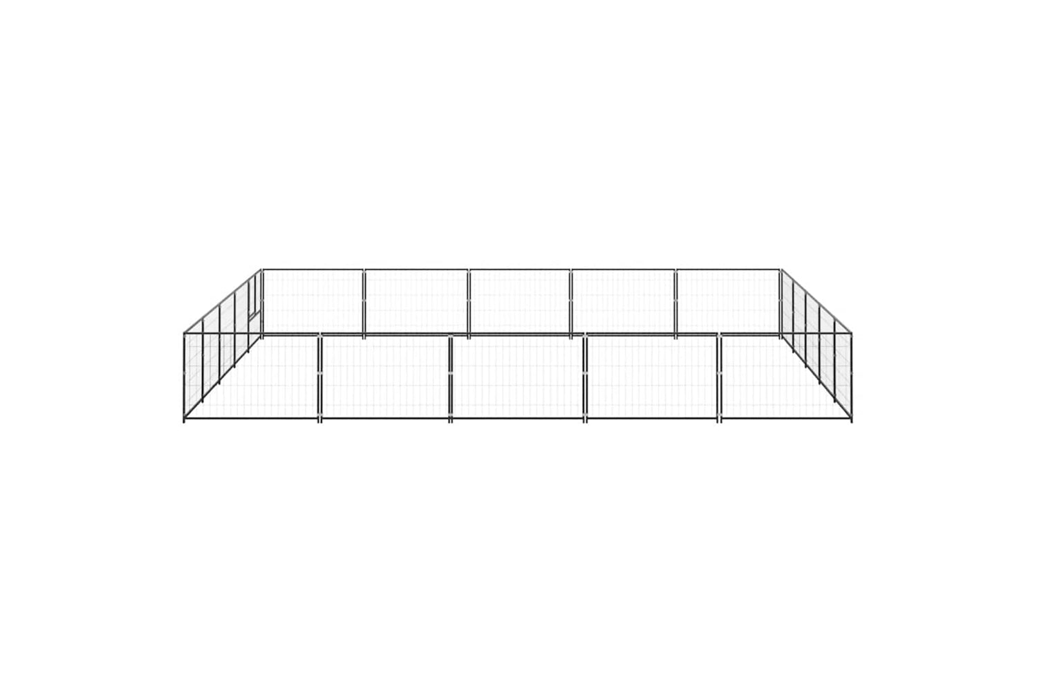 Vidaxl 3082157 Dog Kennel Black 25 M2 Steel-3