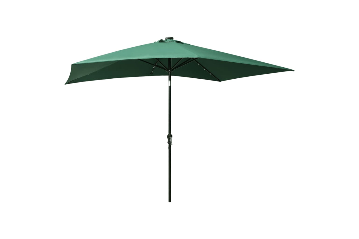 Vidaxl 313786 Parasol With Leds And Steel Pole Green 2x3 M-4