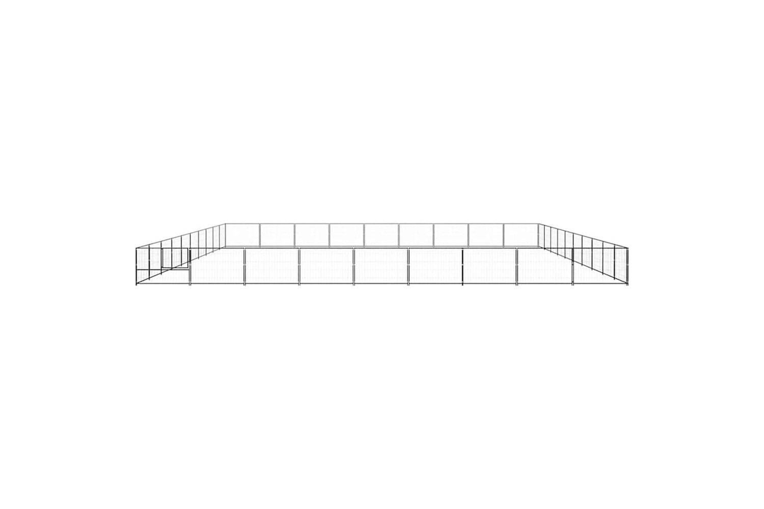 Vidaxl 3082194 Dog Kennel Black 90 M2 Steel-4