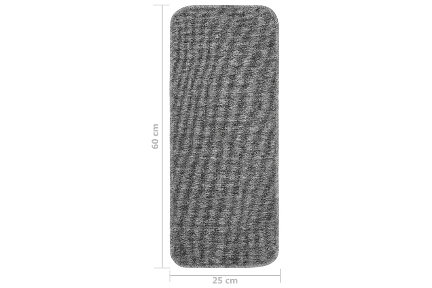 Vidaxl Anti Slip Stair Mats 15 Pcs 60x25 Cm Grey Rectangular-6