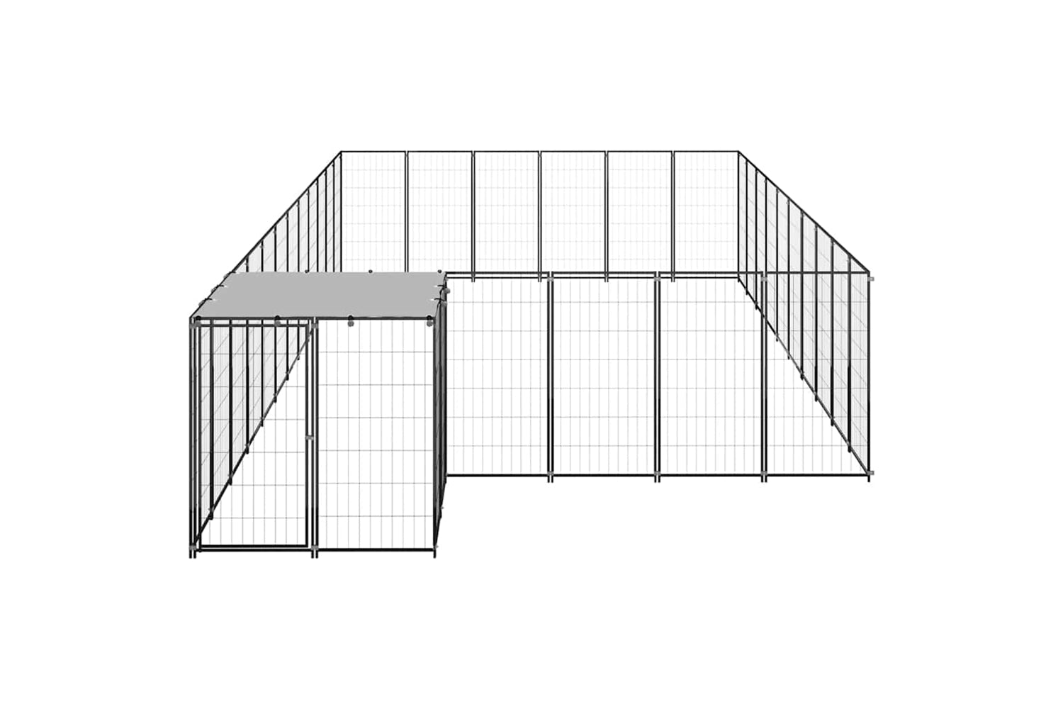 Vidaxl 3082215 Dog Kennel Black 19.36 M2 Steel-2