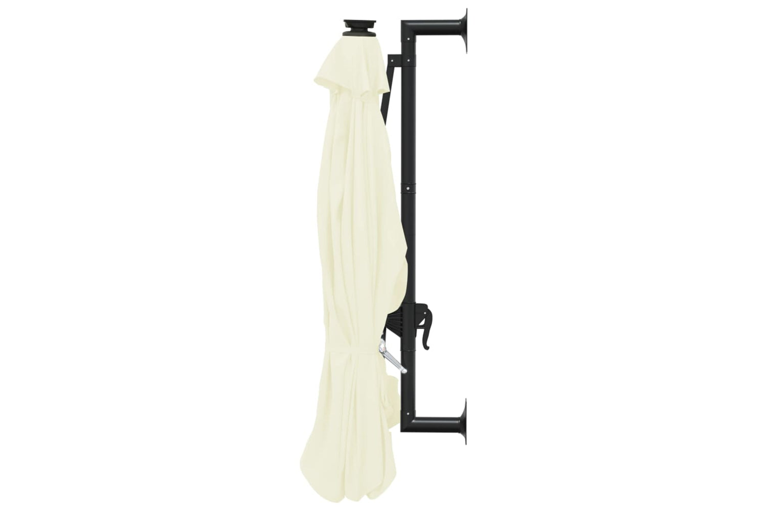 Vidaxl 312522 Wall-mounted Parasol With Leds And Metal Pole 300 Cm Sand-5