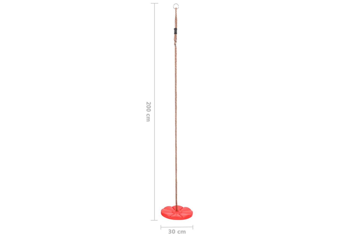 Vidaxl Plate Swing 200 Cm Red-5