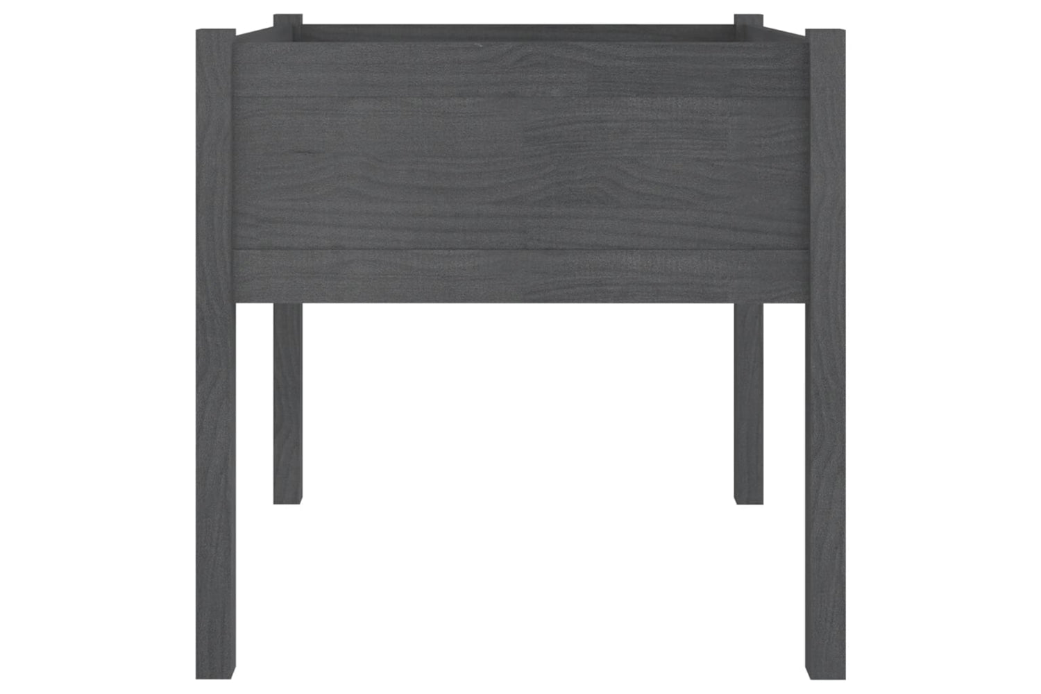 vidaXL 810814 Garden Planters 2 Pcs Grey 70x70x70cm Solid Pinewood-4