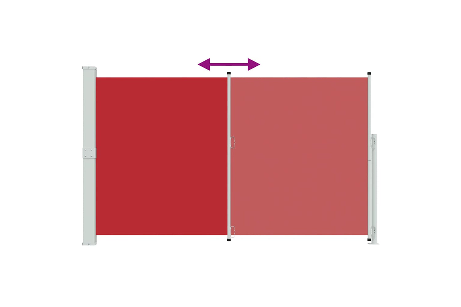 vidaXL 313404 Patio Retractable Side Awning 180x300cm Red-6