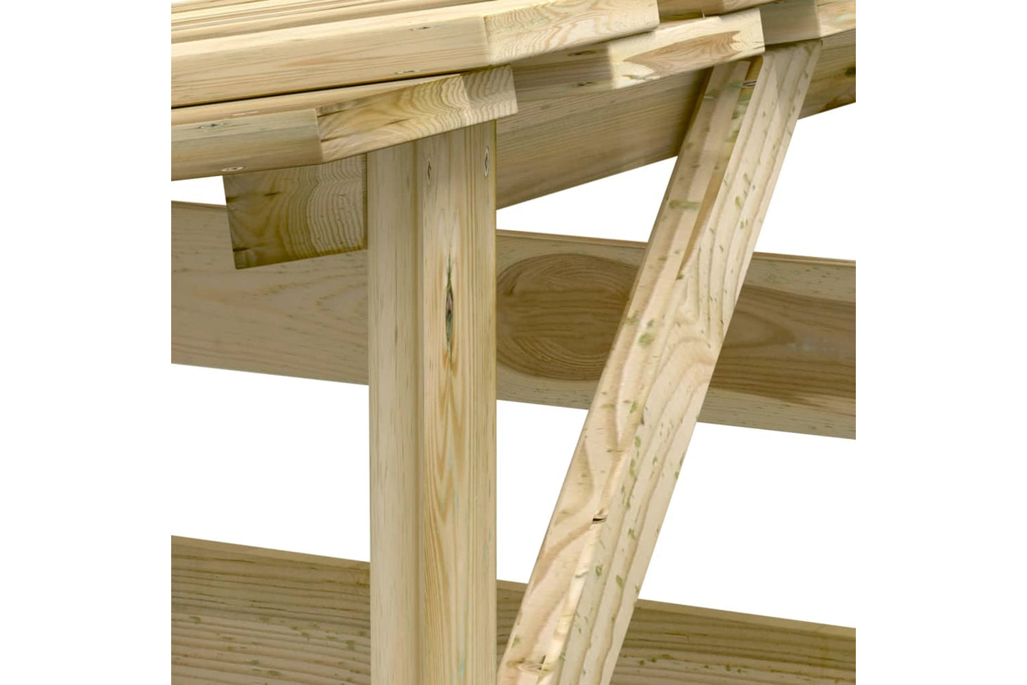 vidaXL 3096645 Pergolas With Roofs 3 Pcs 100x90x100cm Impregnated Pinewood-6