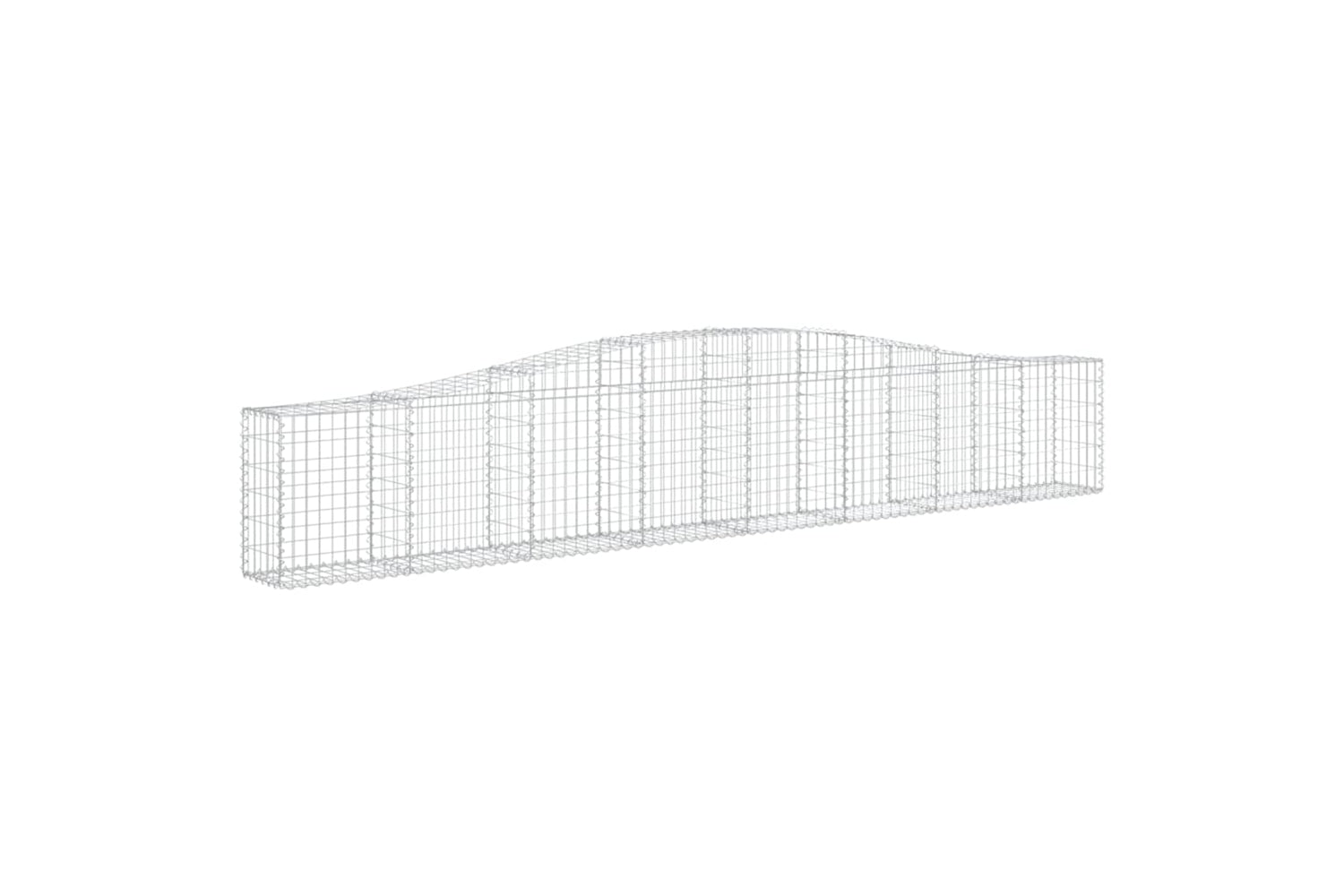 vidaXL 3145805 Arched Gabion Baskets 7 Pcs 400x30x60/80cm Galvanised Iron-2
