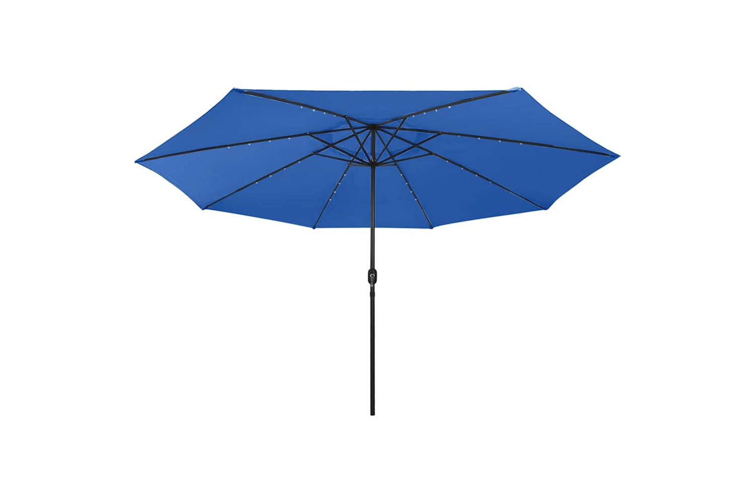 vidaXL 312537 Outdoor Parasol With Led Lights And Metal Pole 400cm Azure Blue-3