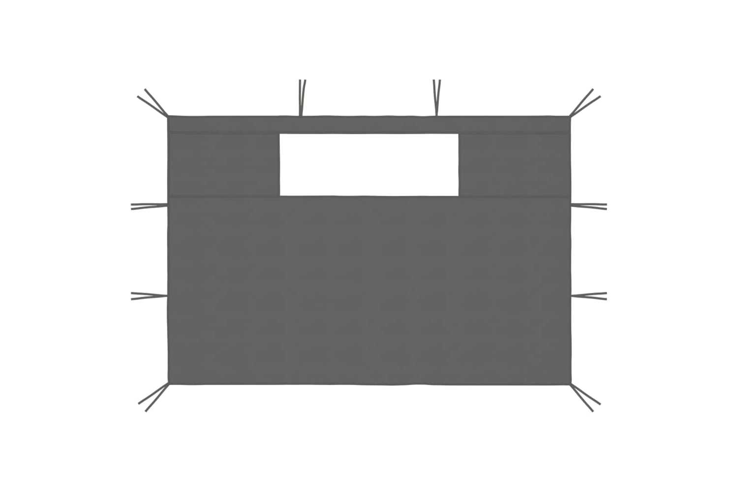 Vidaxl 3070419 Gazebo Sidewalls With Windows 2 Pcs Anthracite-2