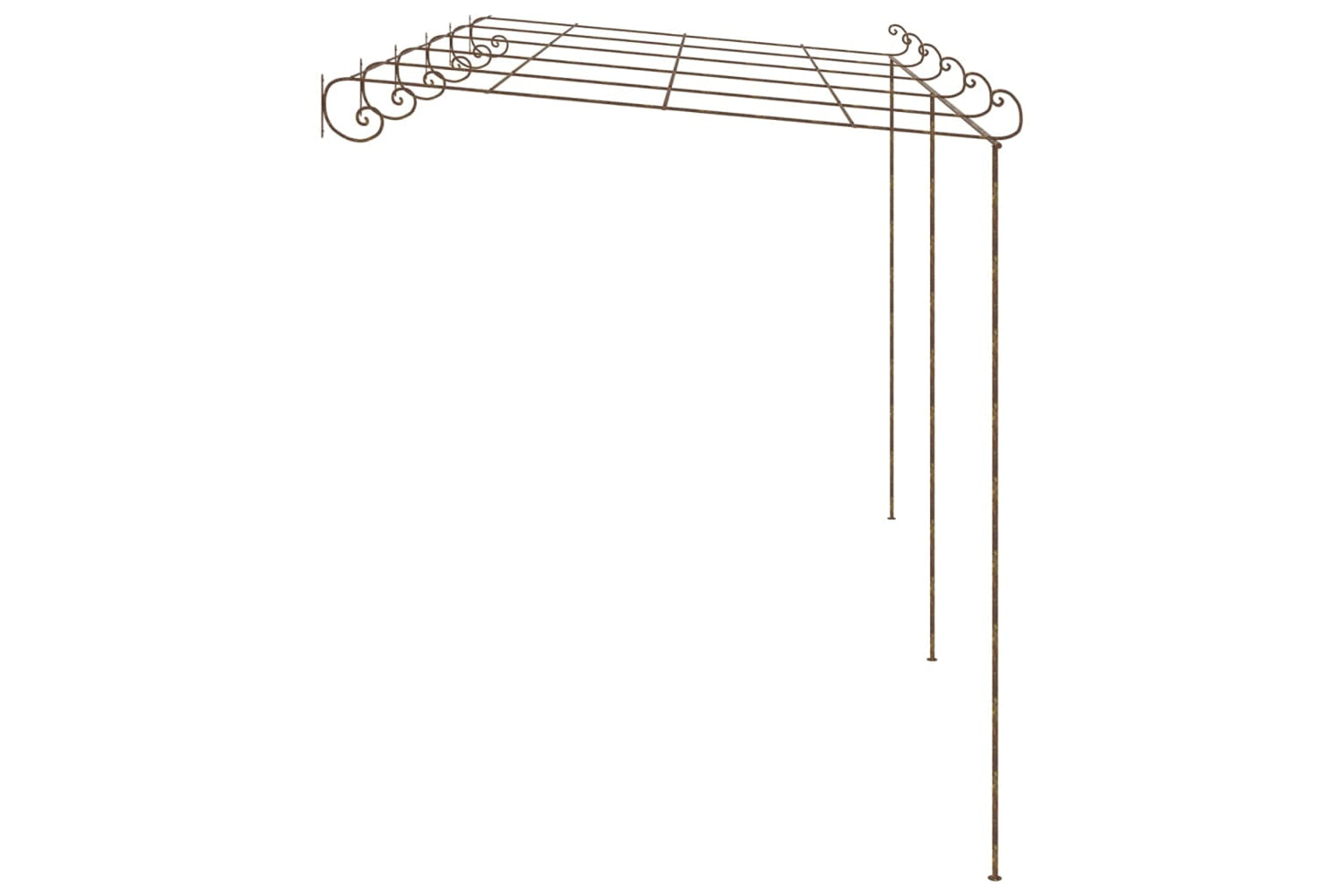 Vidaxl 313999 Garden Pergola Antique Brown 6x3x2.5 M Iron-2