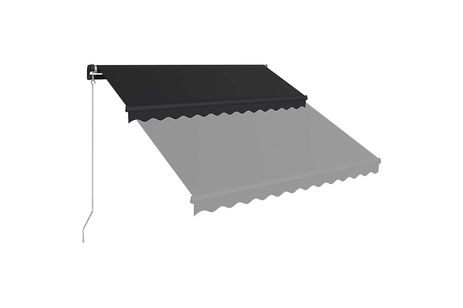 Vidaxl Manual Retractable Awning With Led 300x250 Cm Anthracite-3
