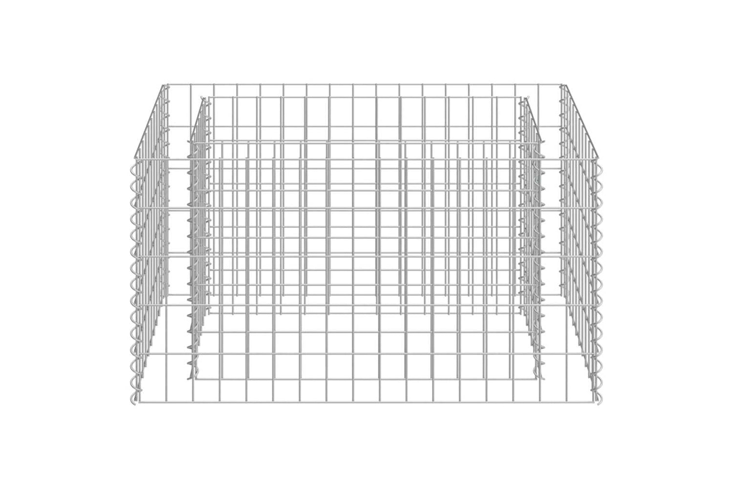 vidaXL 143569 Gabion Raised Bed Galvanised Steel 90x50x50cm-4