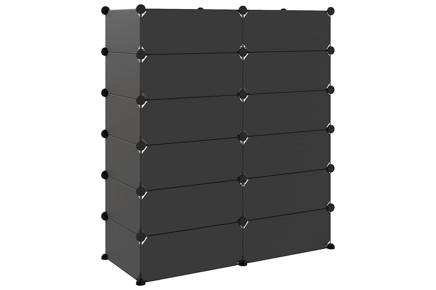 vidaXL 340563 Shoe Rack Black 94.5x36.5x106cm Pp-4